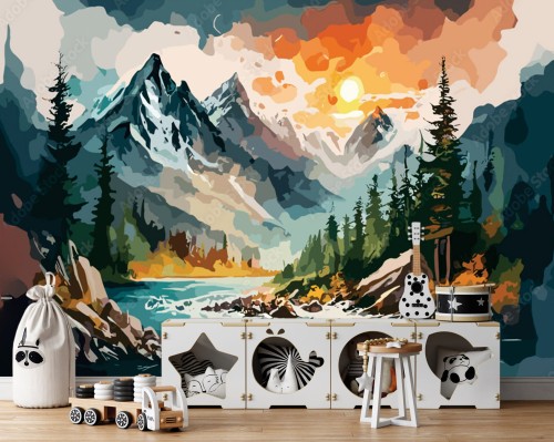 tapeta góry do pokoju dziecka wz9.jpg