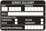 50szt naklejki serwisowe WYMIANA OLEJU naklejka 9x6cm do wymiany oleju