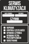 50szt naklejki serwisowe SERWIS KLIMATYZACJI naklejka 9x6cm