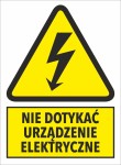20szt Naklejka NIE DOTYKAĆ URZĄDZENIE ELEKTRYCZNE naklejki 115x85mm znak