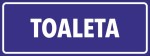 Naklejka TOALETA 24x9cm naklejki znak informacyjny WC