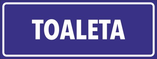 TOALETA naklejka 90x240 mm znak informacyjny BHP - WC +üAZIENKA.jpg