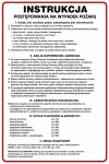 Naklejka znak BHP Instrukcja postępowanie na wypadek pożaru 20x30cm