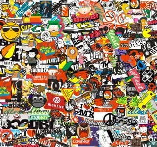 STICKERBOMB sticker bomb 100/50cm wzór 6