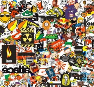 STICKERBOMB sticker bomb 100/50cm wzór 7
