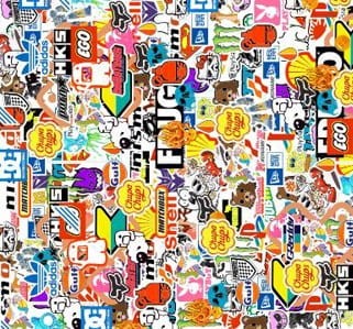STICKERBOMB sticker bomb 100/50cm wzór 11