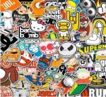 STICKERBOMB sticker bomb 100/50cm wzór 14
