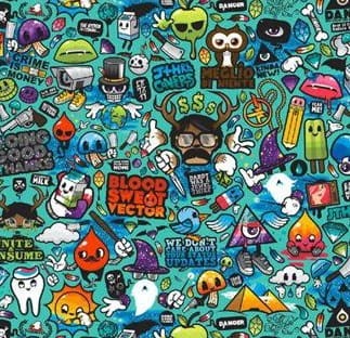 STICKERBOMB sticker bomb 100/50cm wzór 15