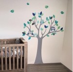 Naklejka na ścianę drzewo szare rozmiar XXL