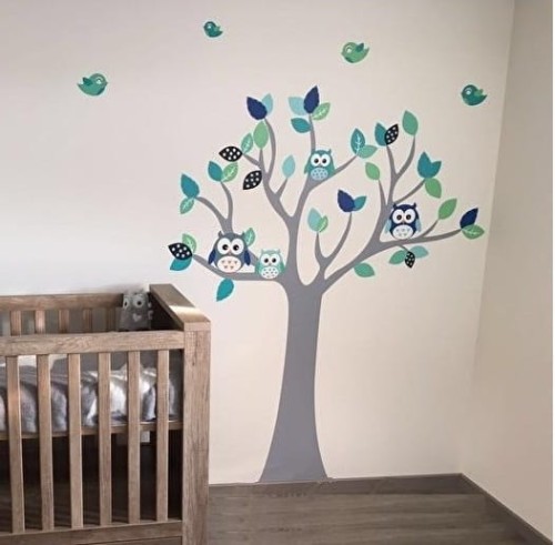 Naklejka na ścianę drzewo szare rozmiar XXL