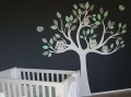 Naklejka na ścianę drzewo białe rozmiar XXL