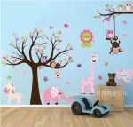 Naklejki na ściane sowa drzewo rozmiary L/XL/XXL wzór 3