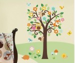 Naklejki na ściane sowa drzewo rozmiary L/XL/XXL wzór 13